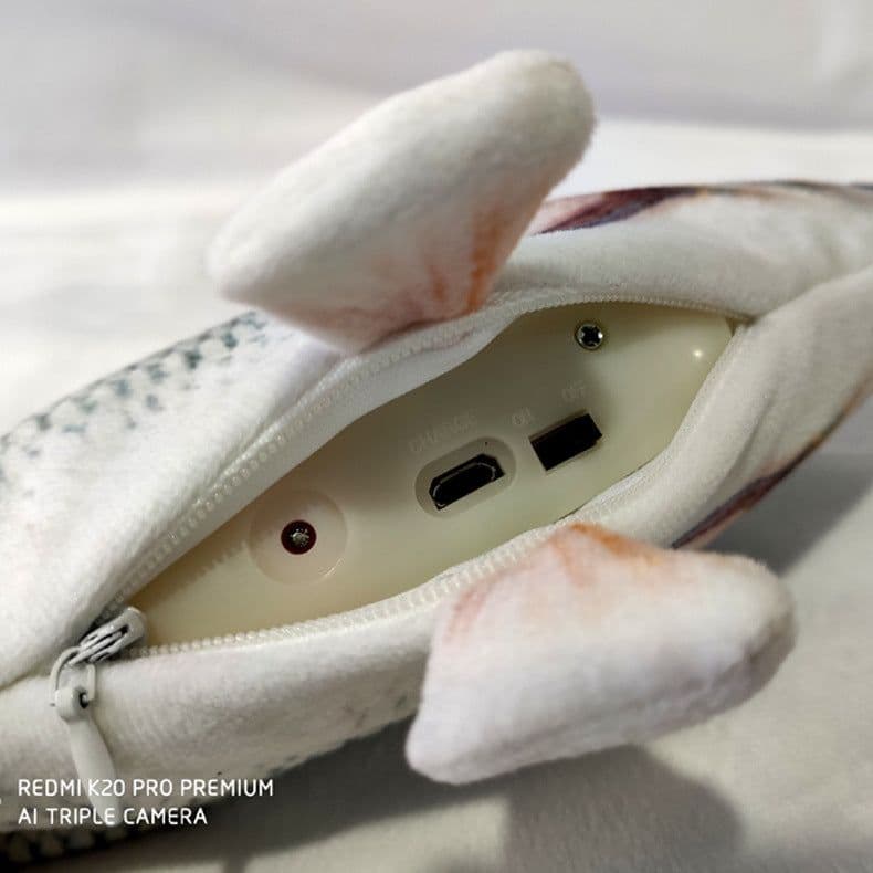 image-USB Electric Fish Cat Toy Plush Jumping Simulation Pet Toy