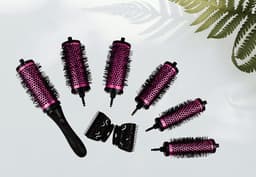 image-6-Piece Curly Hair Comb Set with Interchangeable Heads
