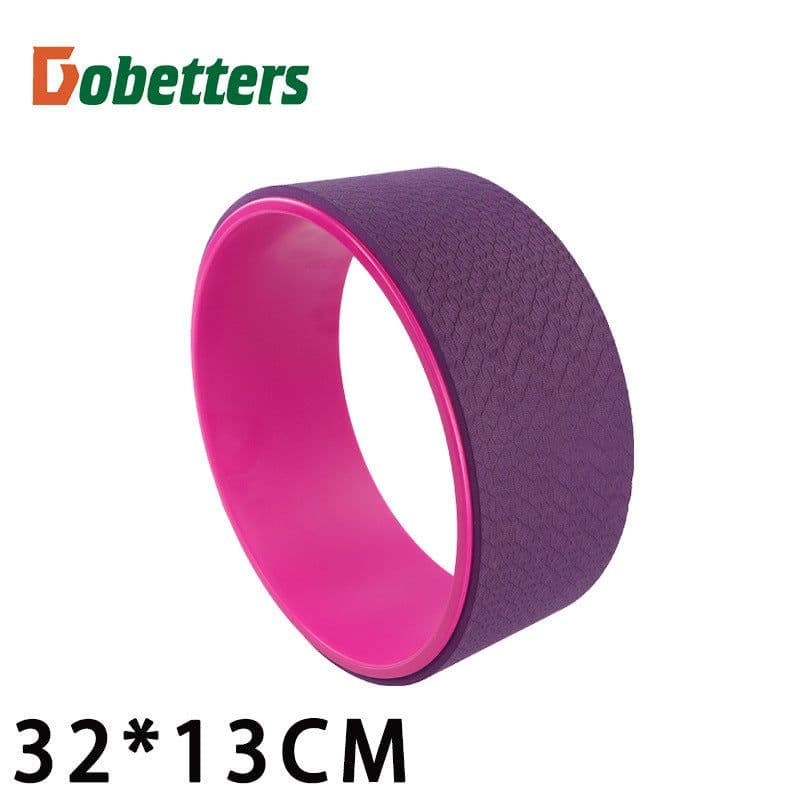 image-Yoga Wheel 32x13cm PU Mandala Purple Fitness Exercise Prop