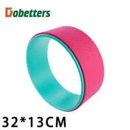 image-Yoga Wheel 32x13cm PU Mandala Purple Fitness Exercise Prop