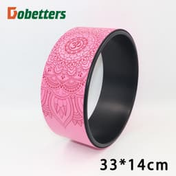 image-Yoga Wheel 32x13cm PU Mandala Purple Fitness Exercise Prop
