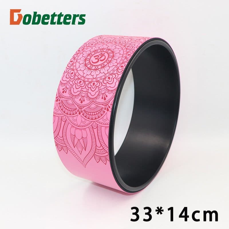 image-Yoga Wheel 32x13cm PU Mandala Purple Fitness Exercise Prop