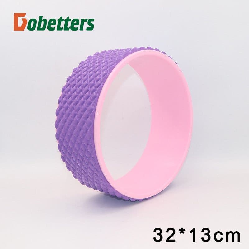 image-Yoga Wheel 32x13cm PU Mandala Purple Fitness Exercise Prop