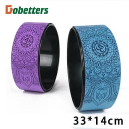 image-Yoga Wheel 32x13cm PU Mandala Purple Fitness Exercise Prop