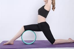 image-Yoga Wheel 32x13cm PU Mandala Purple Fitness Exercise Prop