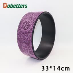 image-Yoga Wheel 32x13cm PU Mandala Purple Fitness Exercise Prop