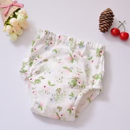 image-Baby Cotton 4-Layer Gauze Waterproof Training Pants Cloth Diaper