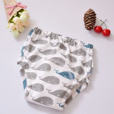 image-Baby Cotton 4-Layer Gauze Waterproof Training Pants Cloth Diaper