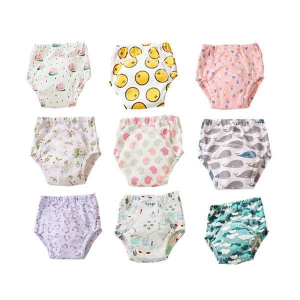 image-Baby Cotton 4-Layer Gauze Waterproof Training Pants Cloth Diaper