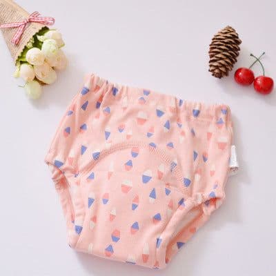 image-Baby Cotton 4-Layer Gauze Waterproof Training Pants Cloth Diaper