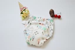 image-Baby Cotton 4-Layer Gauze Waterproof Training Pants Cloth Diaper