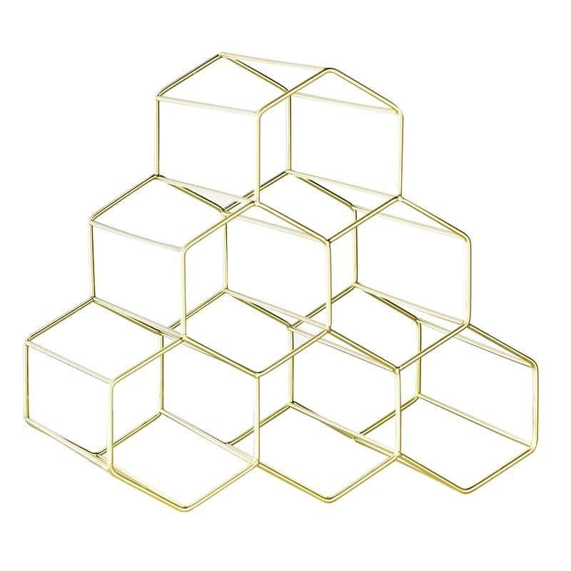image-Tiancheng Iron Wire Wine Rack European Style Gold Finish
