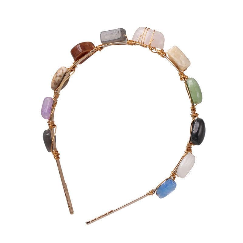 image-Shell Stone Geometric Headband Korean Fashion Hair Accessory