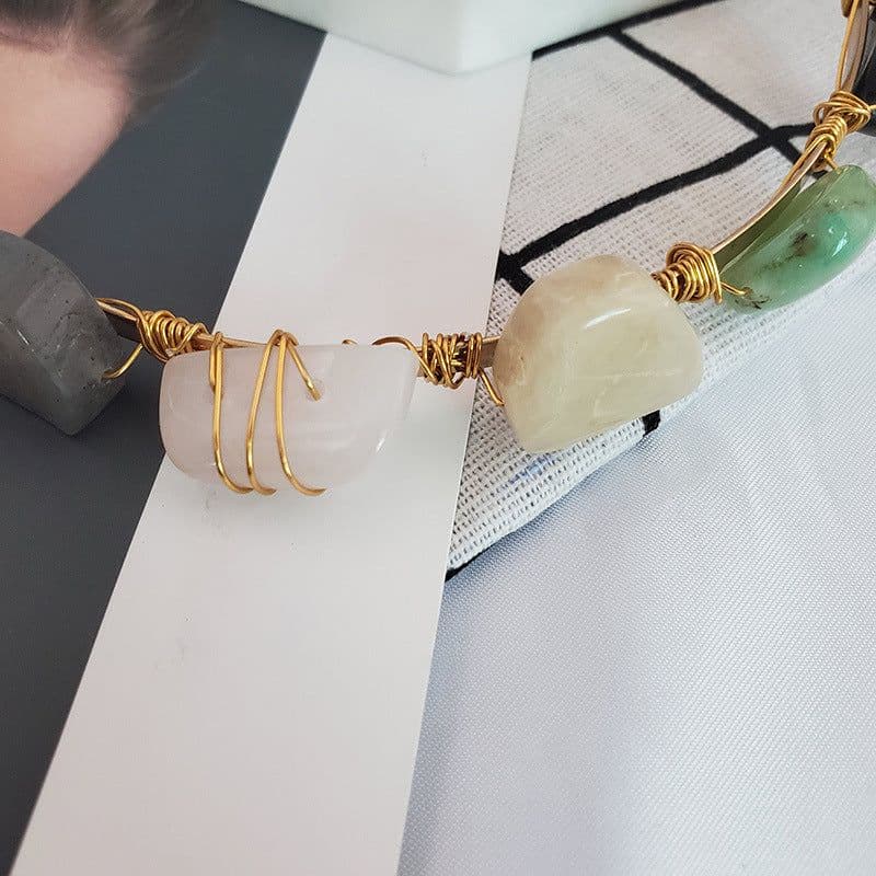 image-Shell Stone Geometric Headband Korean Fashion Hair Accessory