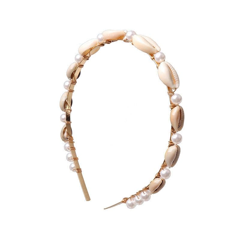 image-Shell Stone Geometric Headband Korean Fashion Hair Accessory