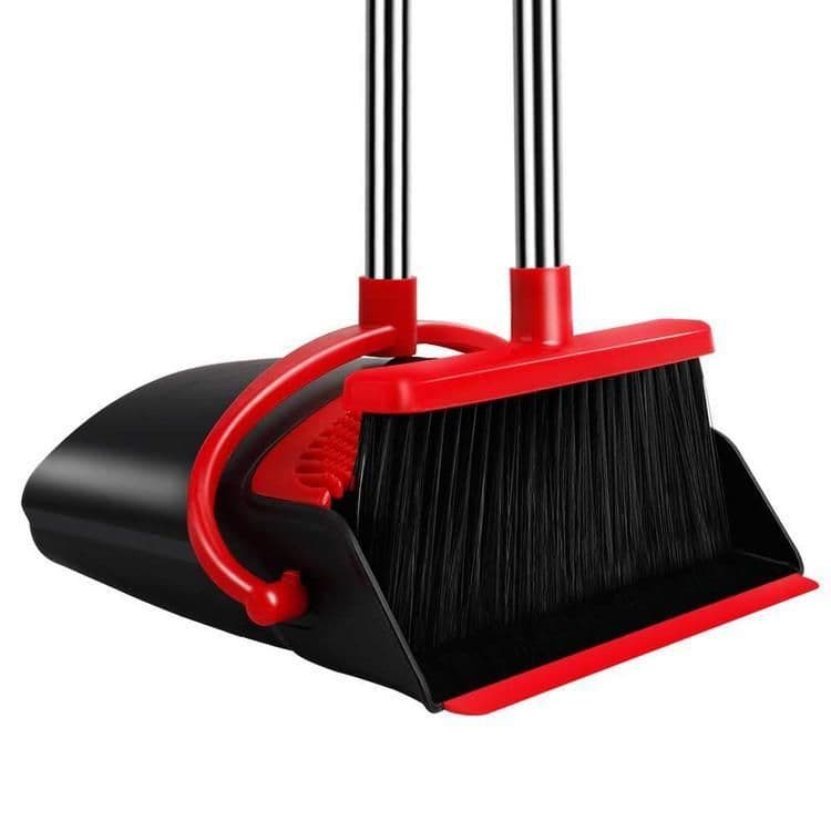 image-Broom and Dustpan Set Household Cleaning Tool Plastic Soft Bristle