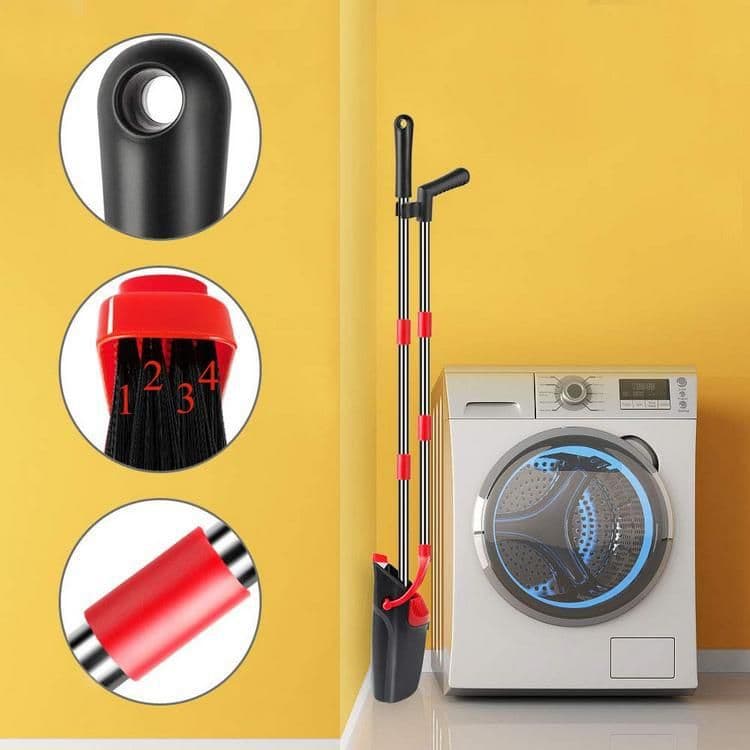 image-Broom and Dustpan Set Household Cleaning Tool Plastic Soft Bristle