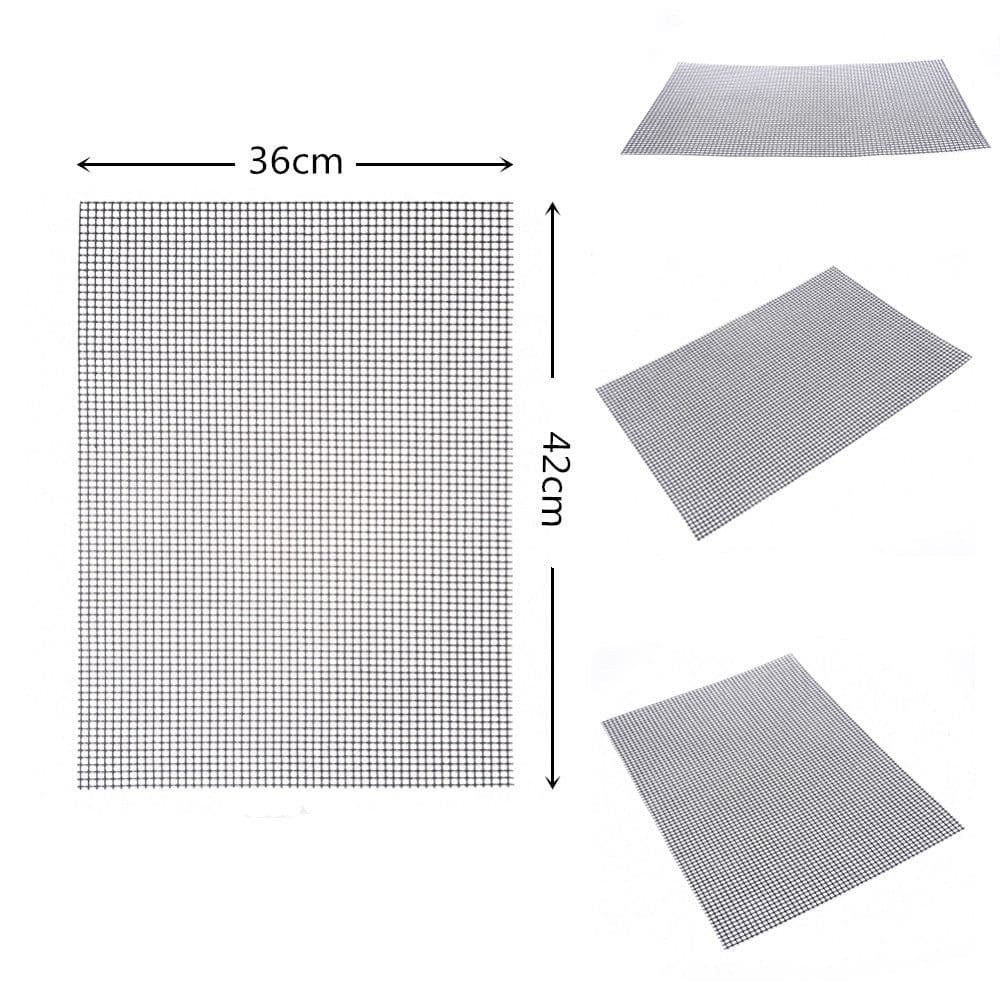 image-Teflon PTFE Non-Stick BBQ Grill Mat - Heat Resistant