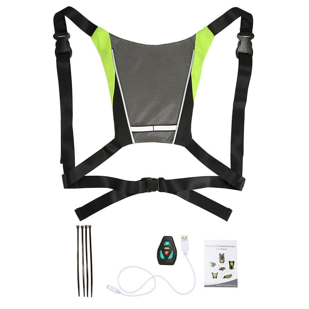 image-Yuan Mingshi LED Safety Vest with Wireless Remote Control - Yellow
