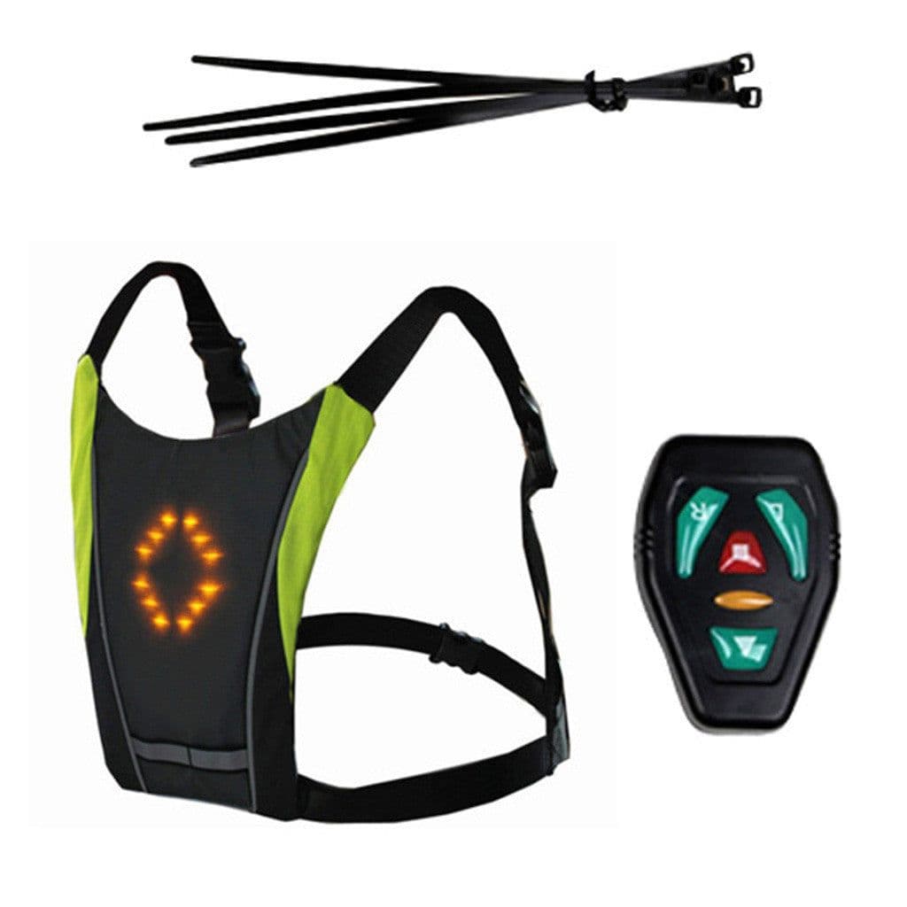 image-Yuan Mingshi LED Safety Vest with Wireless Remote Control - Yellow