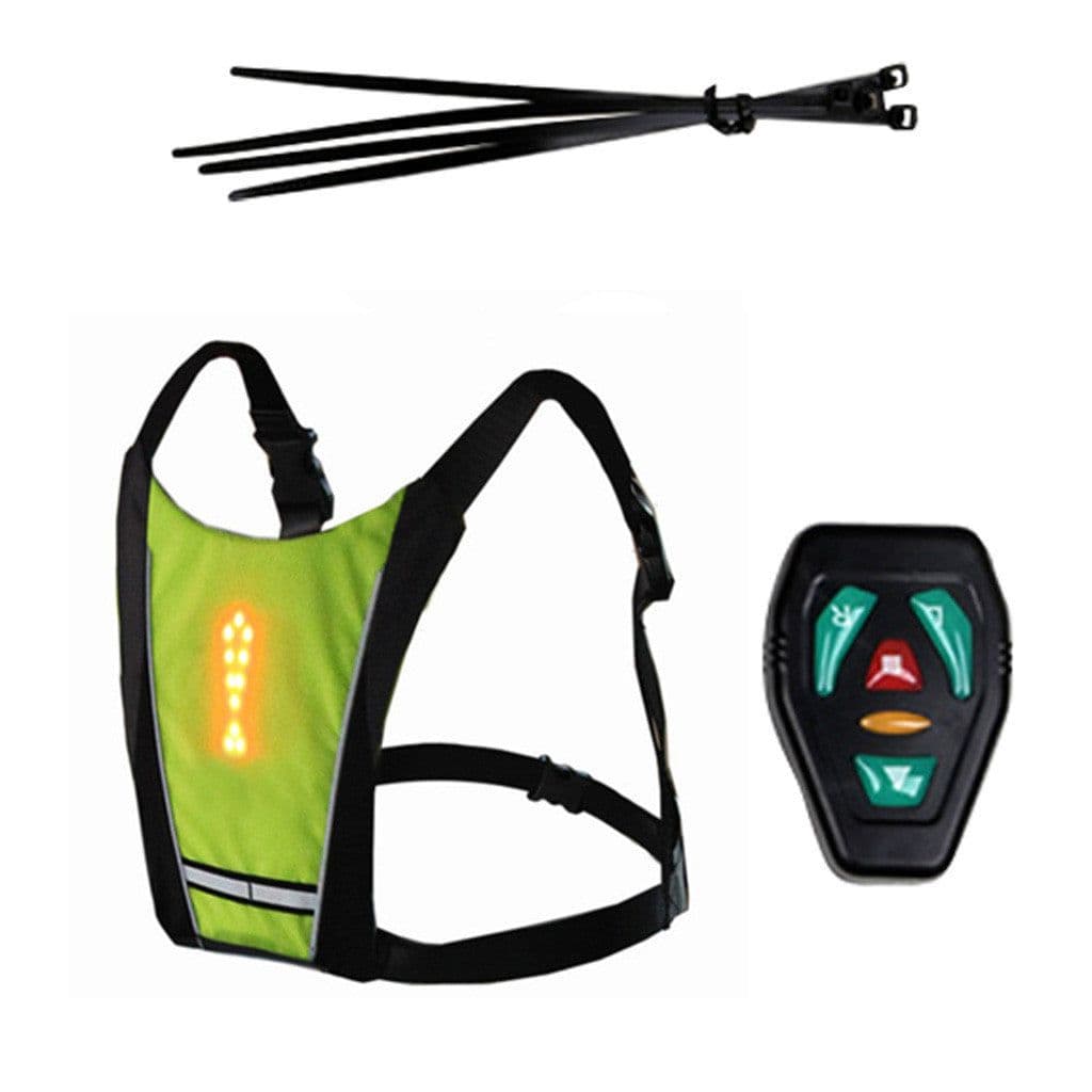 image-Yuan Mingshi LED Safety Vest with Wireless Remote Control - Yellow