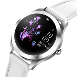 image-KW10 Ladies Smart Watch Bracelet 1.04" Round Screen Stainless Steel