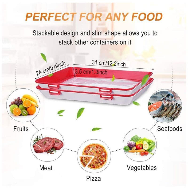 image-Clever Tray Vacuum Fresh-Keeping Refrigerator Food Storage Tray