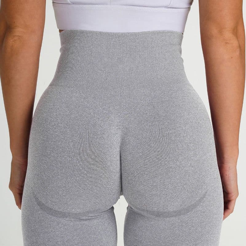 image-Women's High Waist Seamless Yoga Shorts Nylon Spandex Activewear