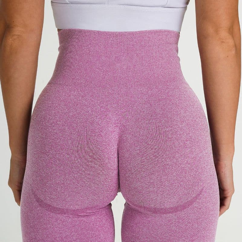image-Women's High Waist Seamless Yoga Shorts Nylon Spandex Activewear