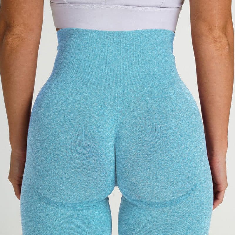 image-Women's High Waist Seamless Yoga Shorts Nylon Spandex Activewear