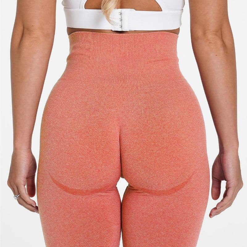 image-Women's High Waist Seamless Yoga Shorts Nylon Spandex Activewear