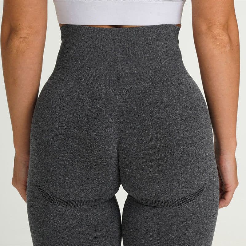 image-Women's High Waist Seamless Yoga Shorts Nylon Spandex Activewear