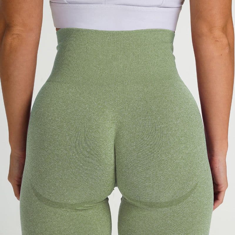 image-Women's High Waist Seamless Yoga Shorts Nylon Spandex Activewear