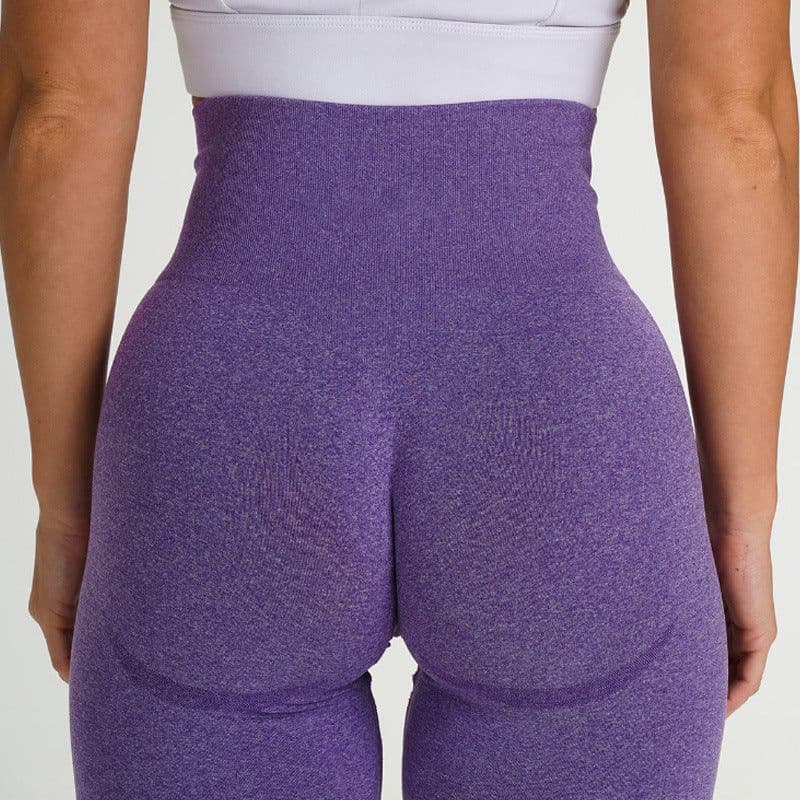 image-Women's High Waist Seamless Yoga Shorts Nylon Spandex Activewear
