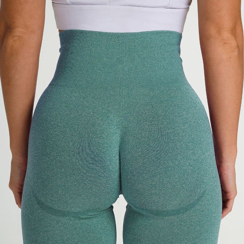 image-Women's High Waist Seamless Yoga Shorts Nylon Spandex Activewear
