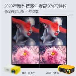 image-TRANSJEE A2000 Mini Portable Projector 1080P LCD Home Theater