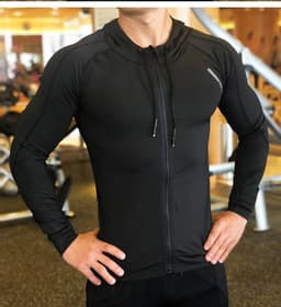 image-Men's Custom Hooded Compression Training Jacket Quick Dry Sport