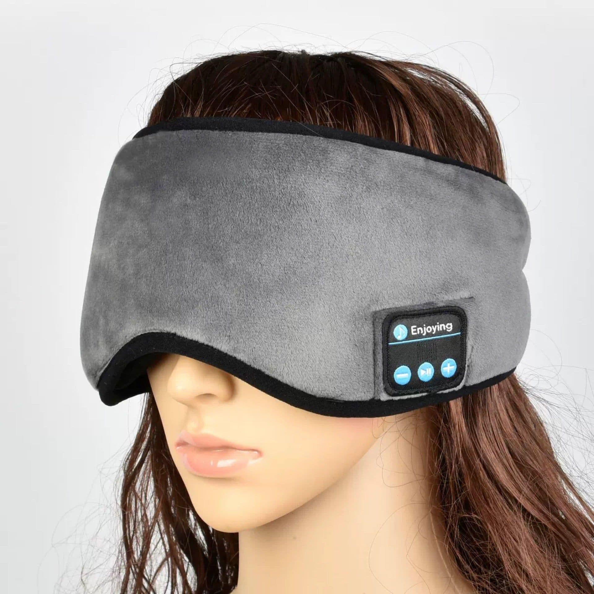 image-Bluetooth 5.0 Sleep Eye Mask with Wireless Call - Gray