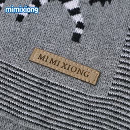 image-Mimixiong Cartoon Jacquard Baby Blanket 100x80cm Cotton