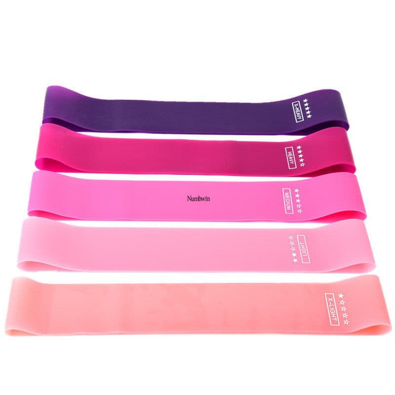 image-Yoga Resistance Bands Set - 8 Piece Elastic Hip & Squat Training Kit