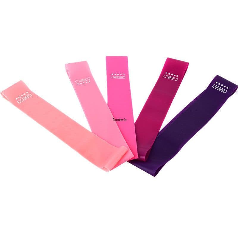 image-Yoga Resistance Bands Set - 8 Piece Elastic Hip & Squat Training Kit