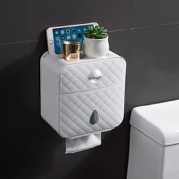 image-Wall Mounted Waterproof Toilet Paper Holder Box