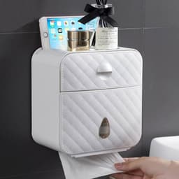 image-Wall Mounted Waterproof Toilet Paper Holder Box