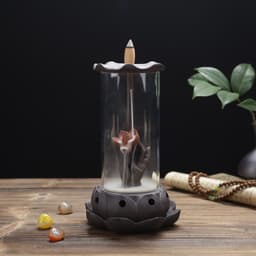 image-Zisha Pottery Backflow Incense Burner Chinese Style Home Decor