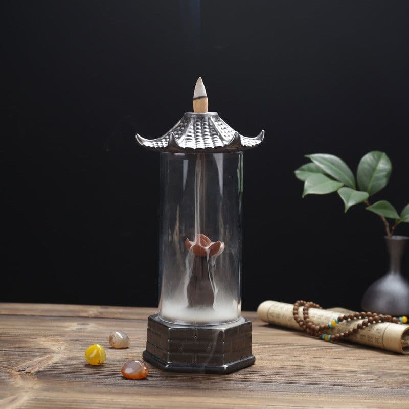 image-Zisha Pottery Backflow Incense Burner Chinese Style Home Decor
