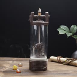 image-Zisha Pottery Backflow Incense Burner Chinese Style Home Decor