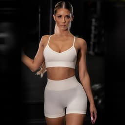 image-Isakafi Women's Sports Bra and Shorts Set Yoga Fitness Suit