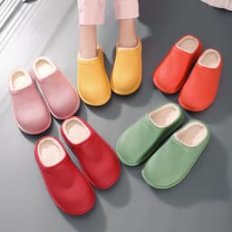 image-Yaoli Cotton Slippers Unisex Indoor Home Shoes Non-Slip Winter