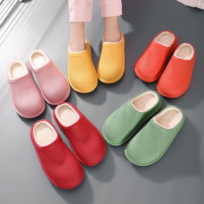 image-Yaoli Cotton Slippers Unisex Indoor Home Shoes Non-Slip Winter