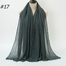 image-LAVENA Women's Pleated Cotton Linen Scarf Shawl 90x180cm
